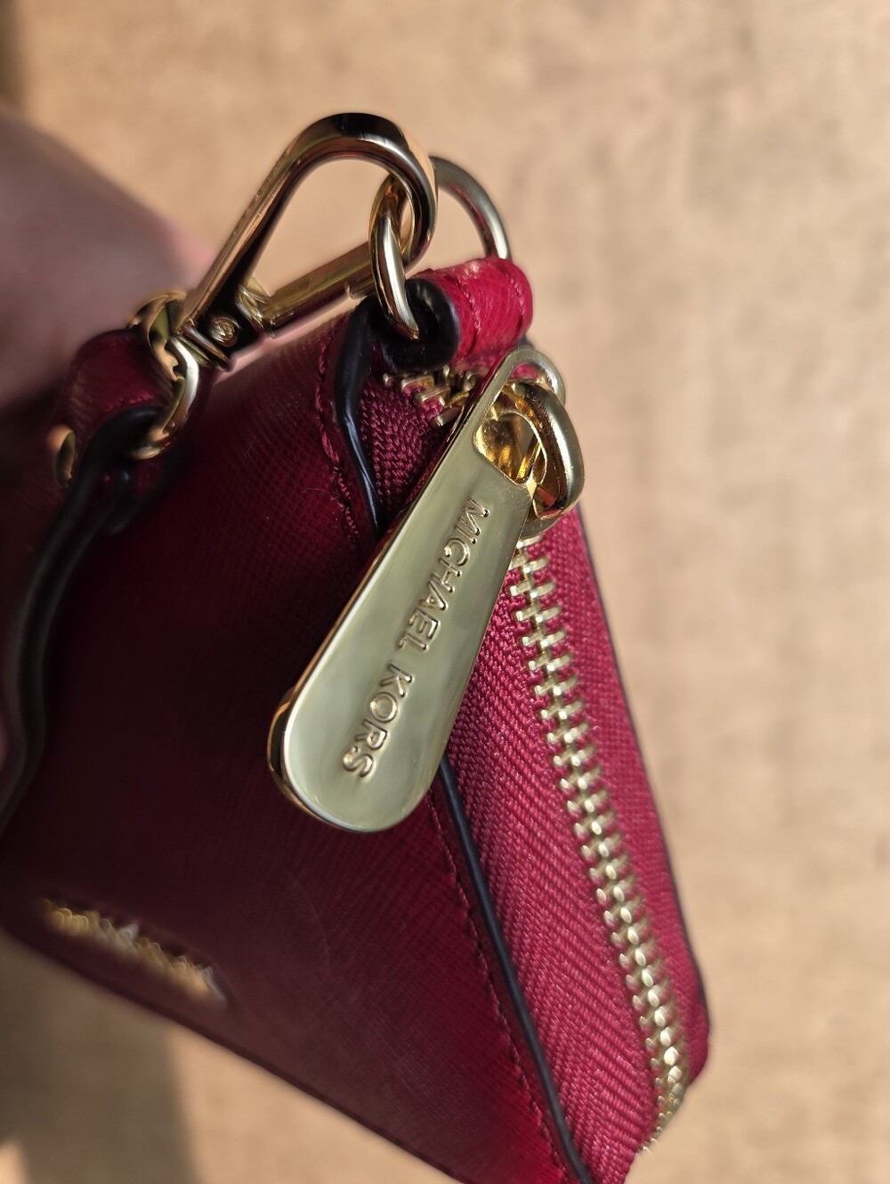 Michael Kors Wallet Wristlet Saffiano Leather Red - Picture 6 of 12